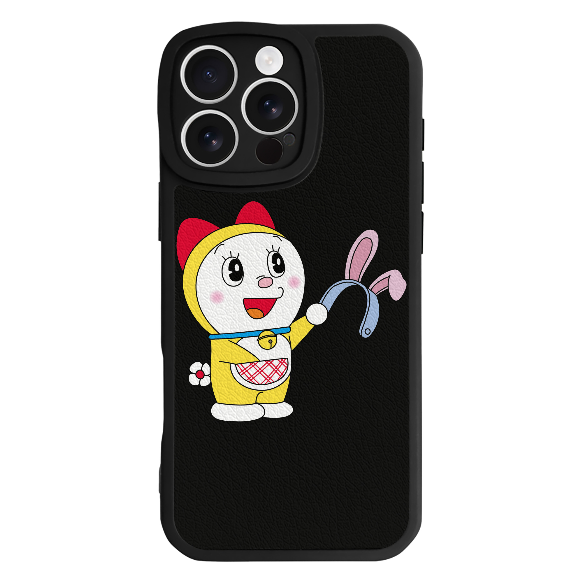 （画像用） ドラえもん ドラミ Doraemon Dorami 【iPhone 16シリーズ対応】シリコンスマホケース（レザー調） 材質：シリコン